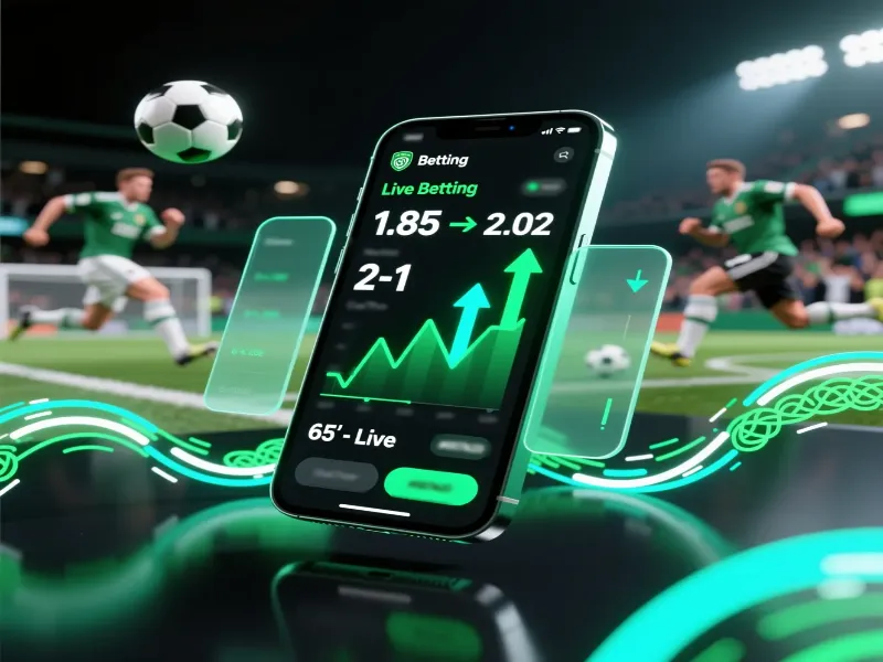 Live in-play betting interface showing real-time odds changes during Celtic match